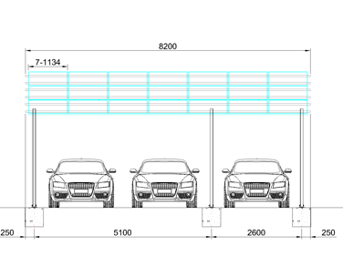 Standard Carport-3 cars Standard Carport-3 cars